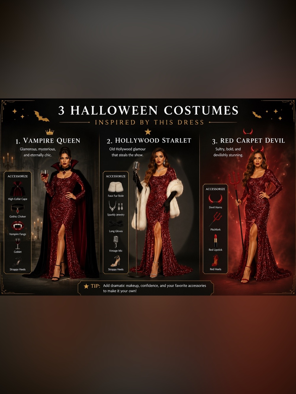 Portia and Scarlett STUNNING Deep Red Sequin Long Sleeve Dress